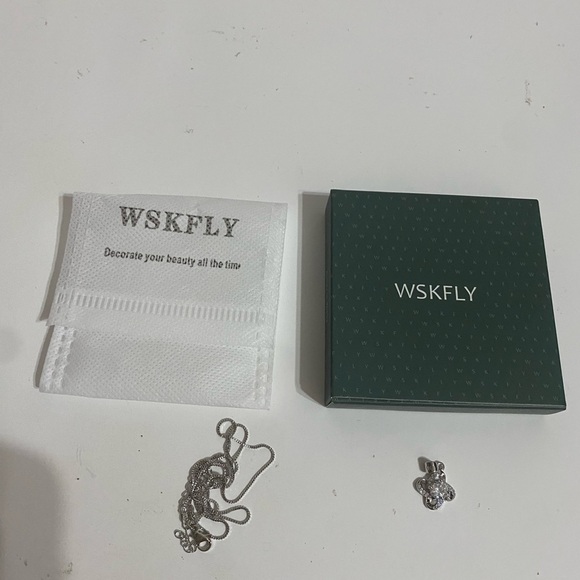 14K Gold Plated Cubic Zirconia Necklace, Love Knot Diamond Pendant Necklace - Picture 6 of 6